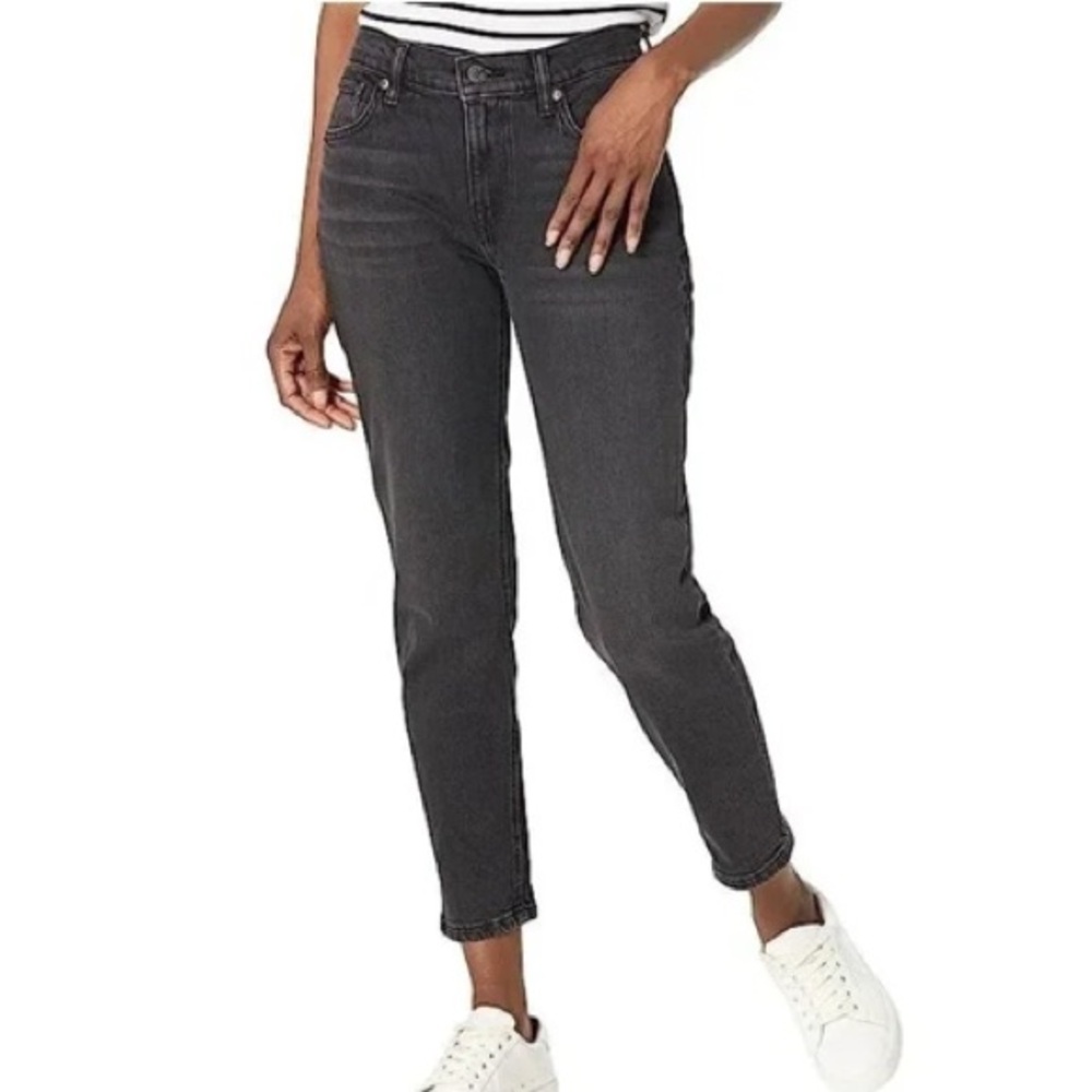 Lauren Ralph Lauren Relaxed Taper Comfort Stretch Ankle Jeans in Black